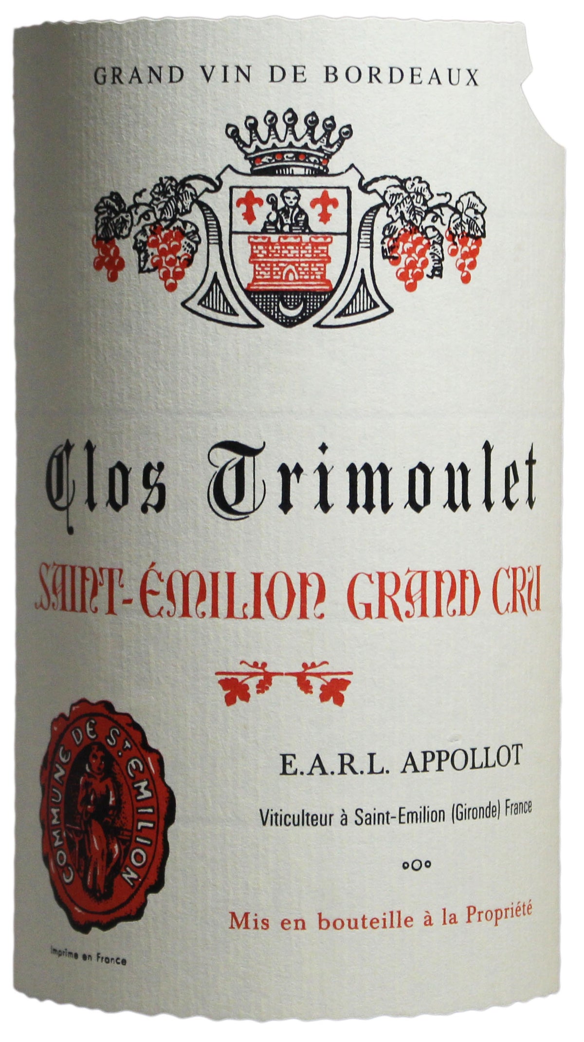 Clos Trimoulet, Grand Cru Saint-Emilion (Bordeaux), 2019 - Boursot Wines