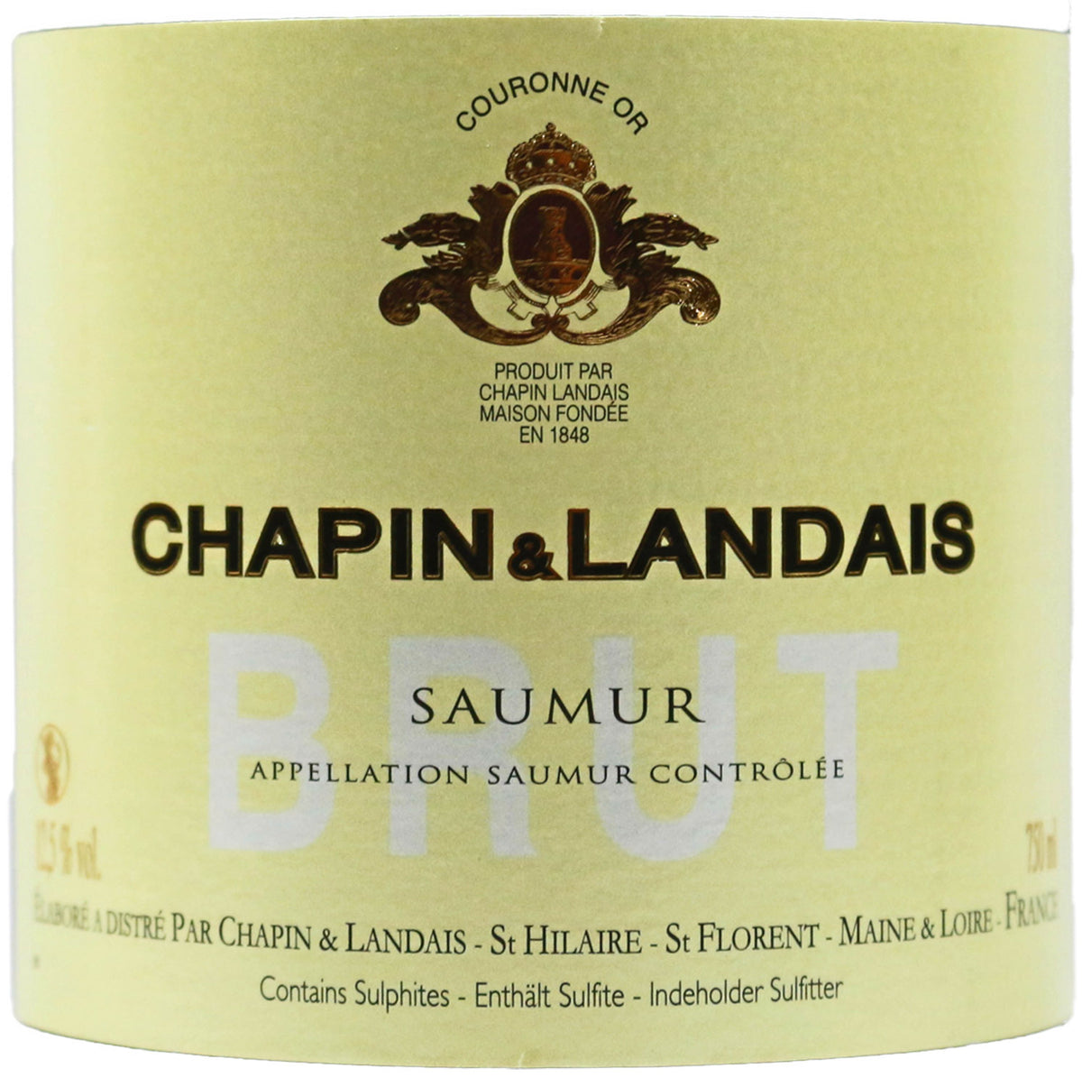 Couronne d'Or, Chapin & Landais, Saumur, Brut - Boursot Wines