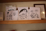 Nick Newman Wine Cartoon framed in wood