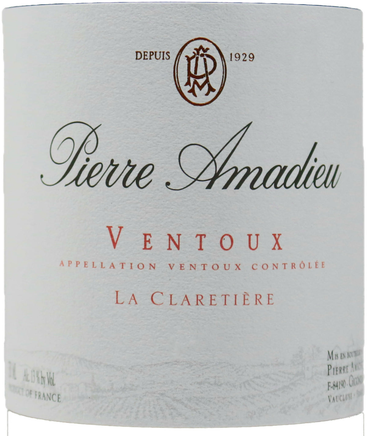 Ventoux, La Claretière, Pierre Amadieu, 2021 - Boursot Wines